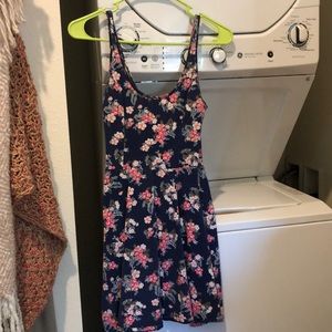 Blue floral skater dress